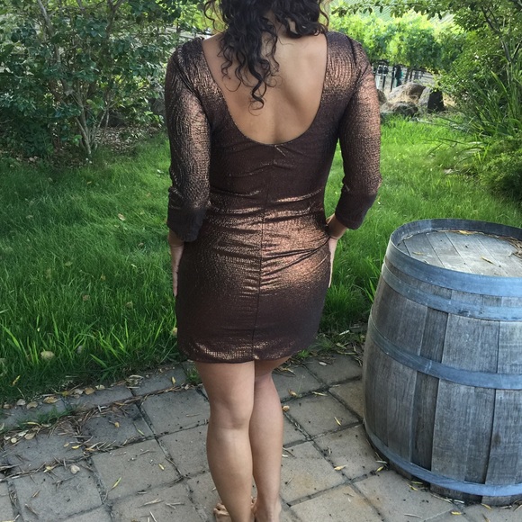 Host Pick! Bronze shimmery dress - Picture 2 of 3