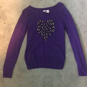 Kohls Animal Print Heart Sweater.
