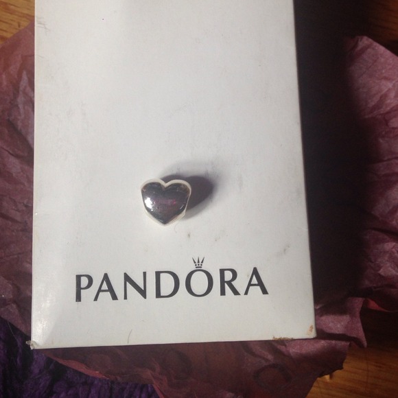 Silver heart pandora charm