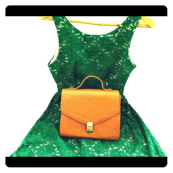 Green lace dress