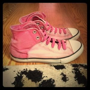 Pink high top Converse