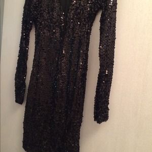 Black Sequins Dress