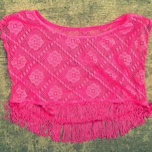 A cute cropped bikini coverup
