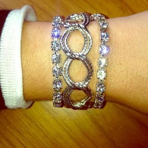 Gorgeous tri-strand cubic zirconia bracelet