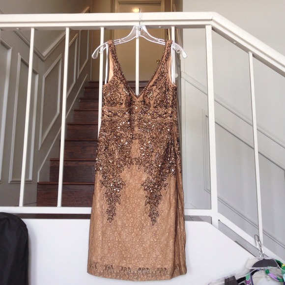 Sue Wong Copper Beaded dress