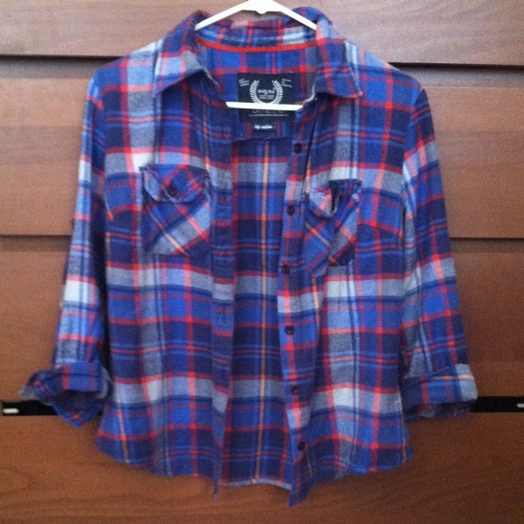 Blue and red flannel