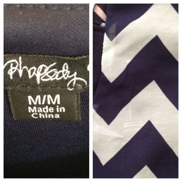 💎SOLD💎 Blue Chiffon Chevron Dress - Picture 4 of 4