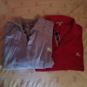 Burberry polo (Grey,Red)