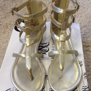 Gold Gladiator sandals