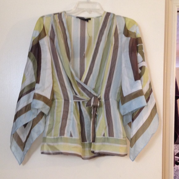 BCBG silk kimono style blouse