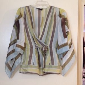 BCBG silk kimono style blouse