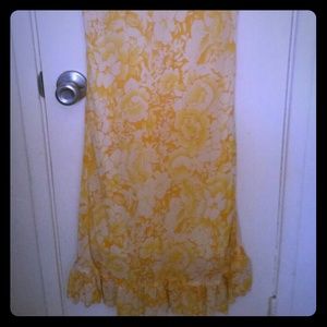 Yellow and white floral summer dress