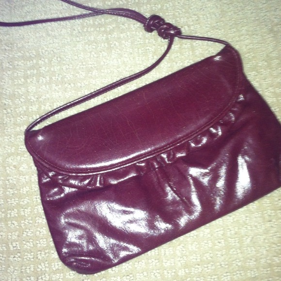 Burgundy clutch
