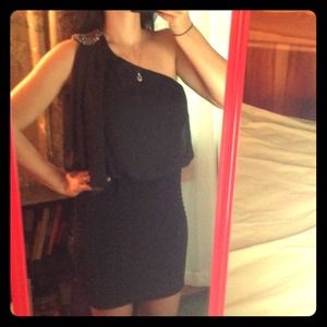 Black single strap dress