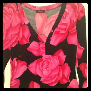 Cute black and pink floral shirt