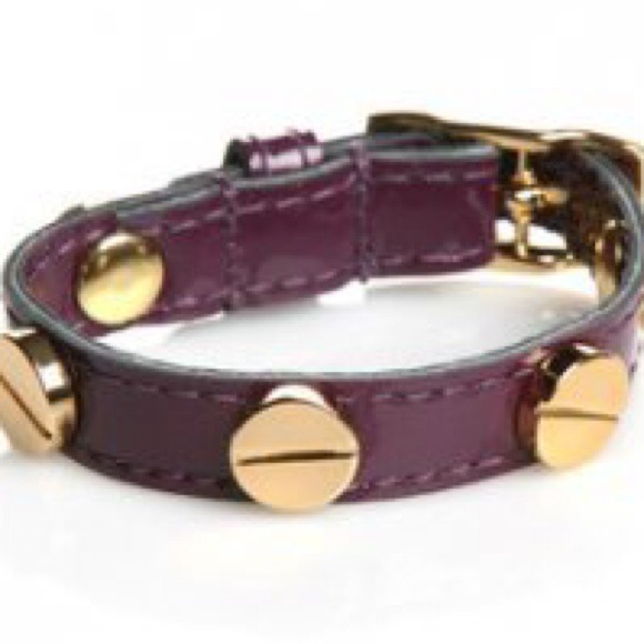 CC Skye Leather Screw Bracelet in Purple - Picture 2 of 2