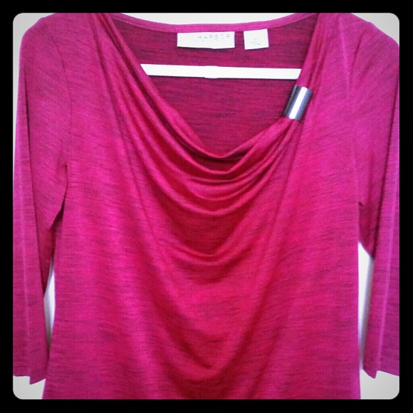 Red and black blouse