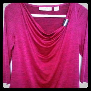 Red and black blouse