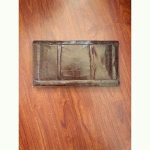Vintage Brown Leather Clutch