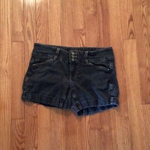 White House Black Market dark denim shorts