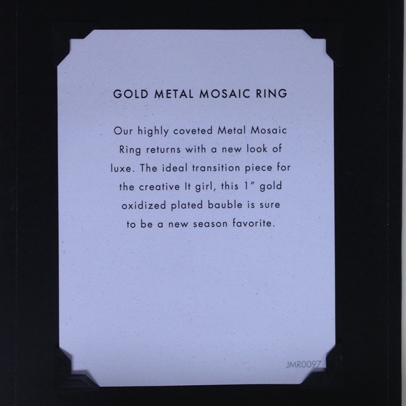 Sold โฆ๏ธ Jewelmint metal mosaic ring NWOT - Picture 2 of 4