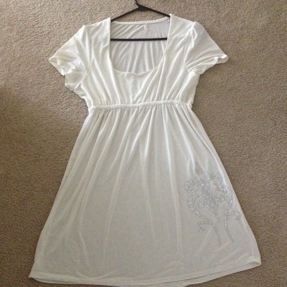 White Bling Summer Dress:) - Picture 1 of 4