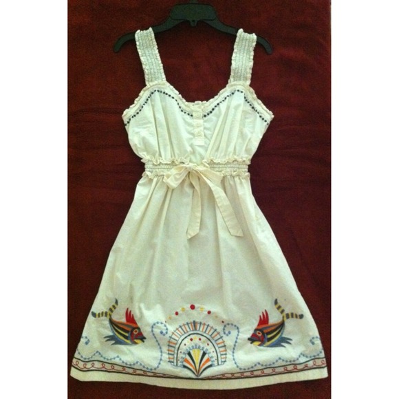 SOLD // Anthropologie Embroidered Seaworld Dress