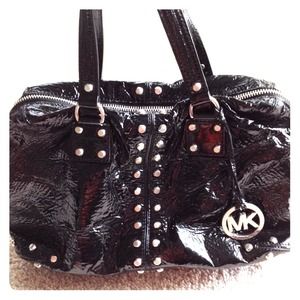 Black patent leather Michael kors handbag