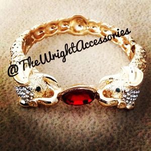 Dual Headed Elephant Bangle