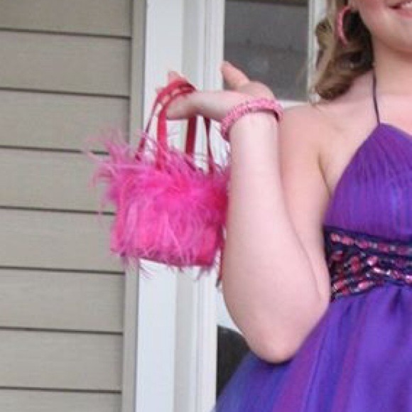 Pink Feathered Handbag!