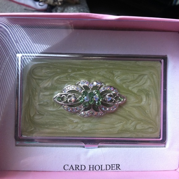 Beautiful Green Business Card Holder