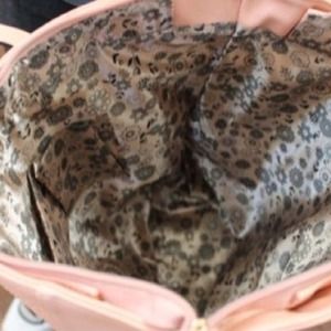 Bags - Dusty Peach/Pink Tassel Faux Croc Tote Bags - Dusty Peach/Pink Tassel Faux Croc Tote