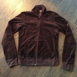 Juicy Couture velour track jacket, brown, sz M