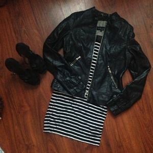 Black Rivet Faux leather jacket