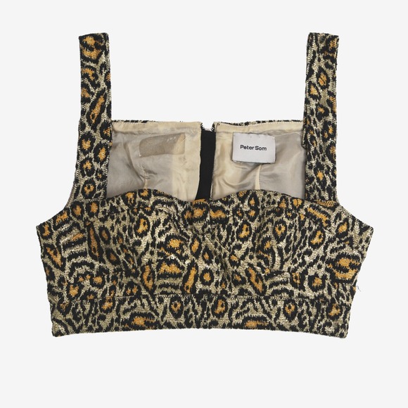 Peter Som Shimmer Leopard Crop Top 🎉HP🎉