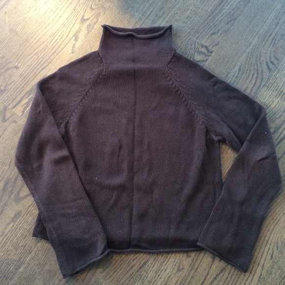 City DKNY brown roll neck sweater, sz M