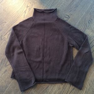 City DKNY brown roll neck sweater, sz M