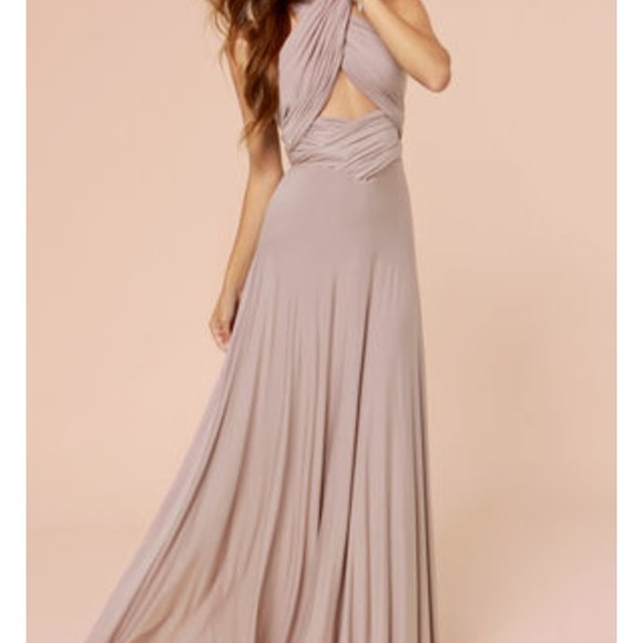 Tricks of the Trade Taupe Maxi Dress NWOT‼️