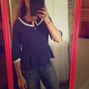 Dark blue pilgrim blouse