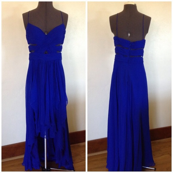 Cache Dresses & Skirts - 💃CACHE Blue Hi-Low Gown, Size 12
