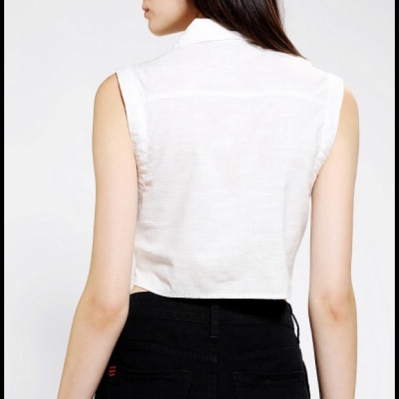 Urban outfitters white kimchi blue tie front tank - Picture 3 of 3
