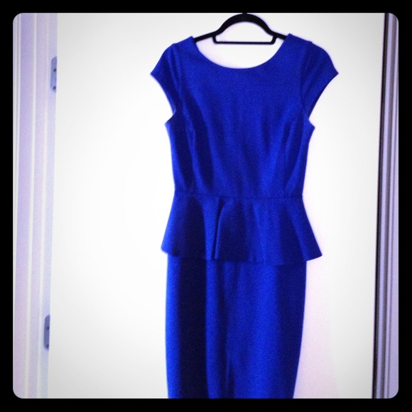 Banana Republic Royal Blue Peplum Dress