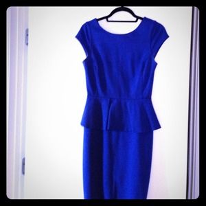 Banana Republic Royal Blue Peplum Dress