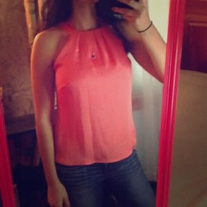 Peachy pink blouse