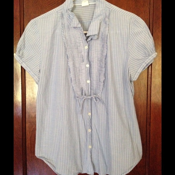 J.Crew short sleeve tuxedo shirt