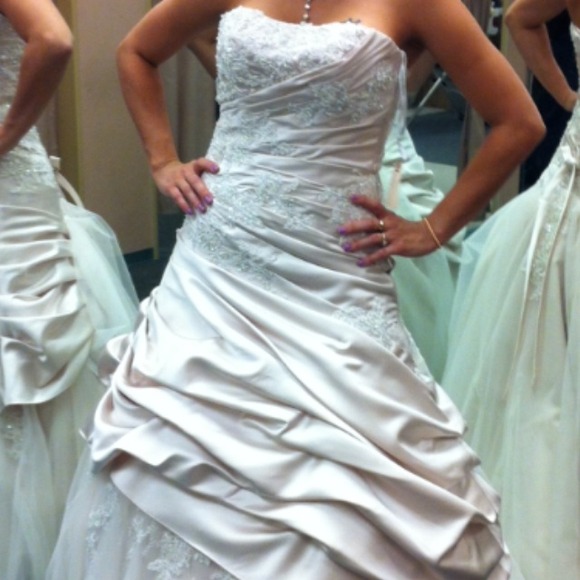 Champagne Satin Wedding dress