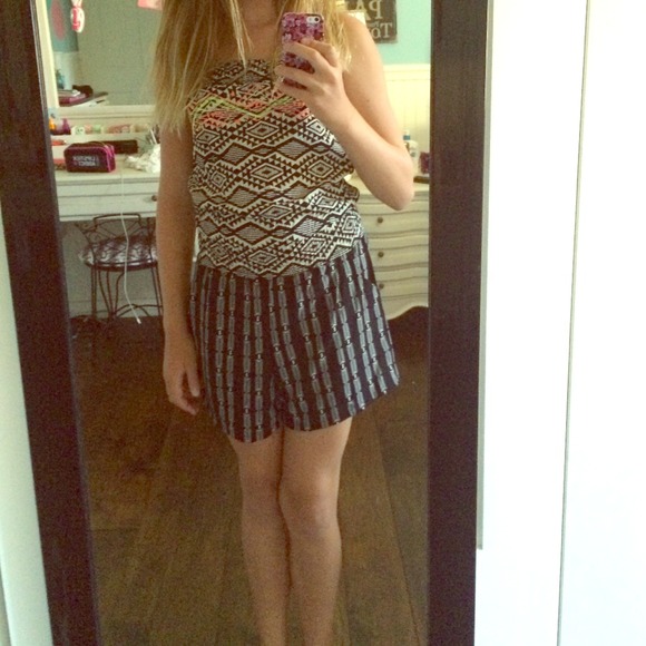 Black and white romper