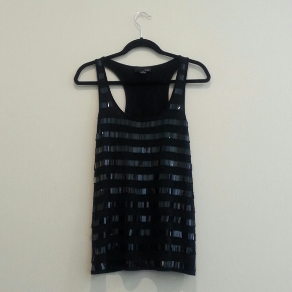 Black sequin tank