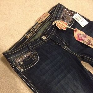 NWT sequin pocket jeans!