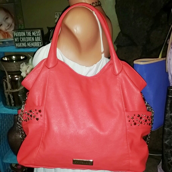 SOLD! Betsey Johnson Large Coral Hobo